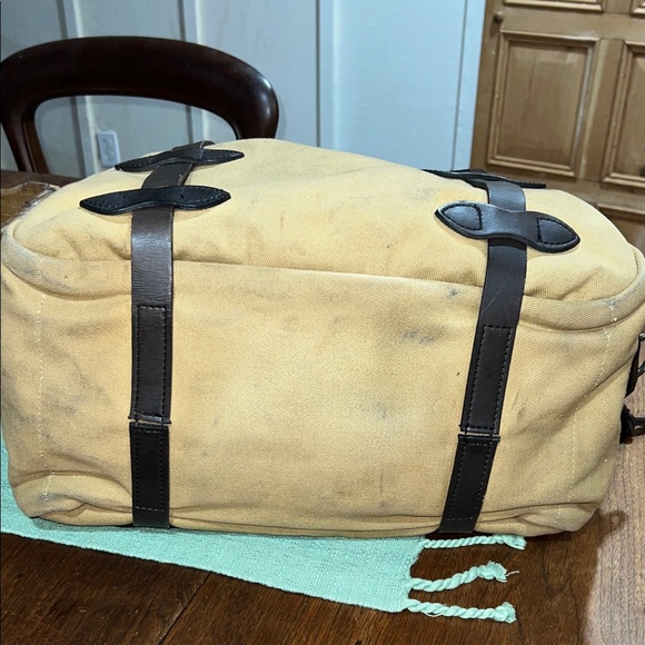 Filson Small Rugged Twill Duffel Bag in Camel Color - Picture 7 of 14